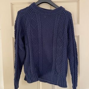 Navy LL Bean Fisherman Sweater